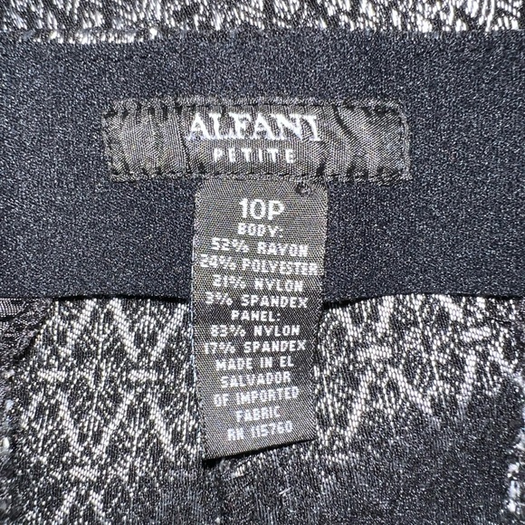 Alfani Pants Women’s Sz 10P Multicolor Nylon Blend Elastic Waist Pockets - Picture 3 of 12